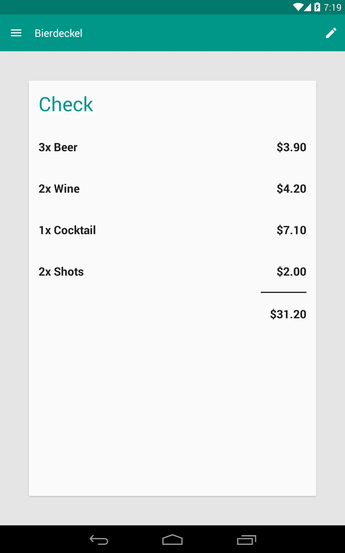 Bierdeckel - Drinks Counter screenshot