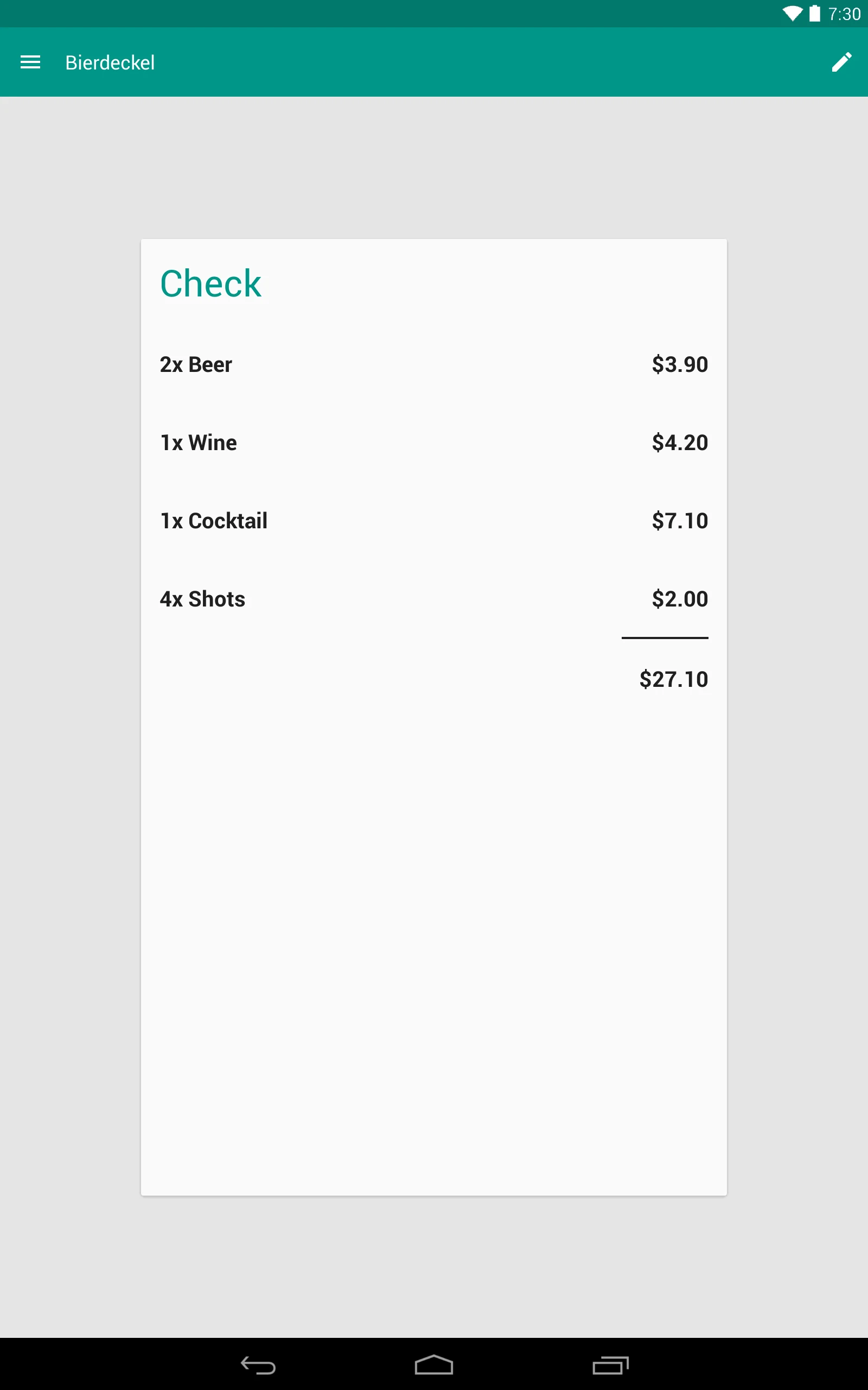 Bierdeckel - Drinks Counter screenshot